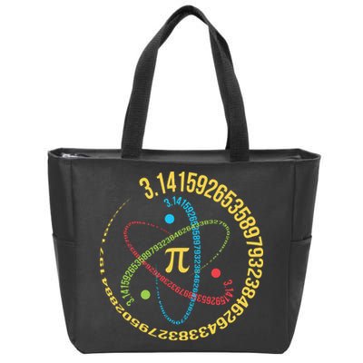 ATOM PI MATH SCIENCE Zip Tote Bag