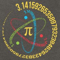 ATOM PI MATH SCIENCE Cotton Canvas Backpack