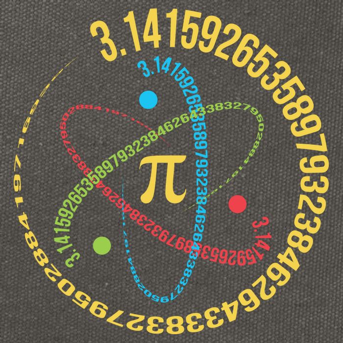 ATOM PI MATH SCIENCE Cotton Canvas Backpack