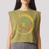 ATOM PI MATH SCIENCE Garment-Dyed Women's Muscle Tee
