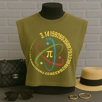 ATOM PI MATH SCIENCE Garment-Dyed Women's Muscle Tee