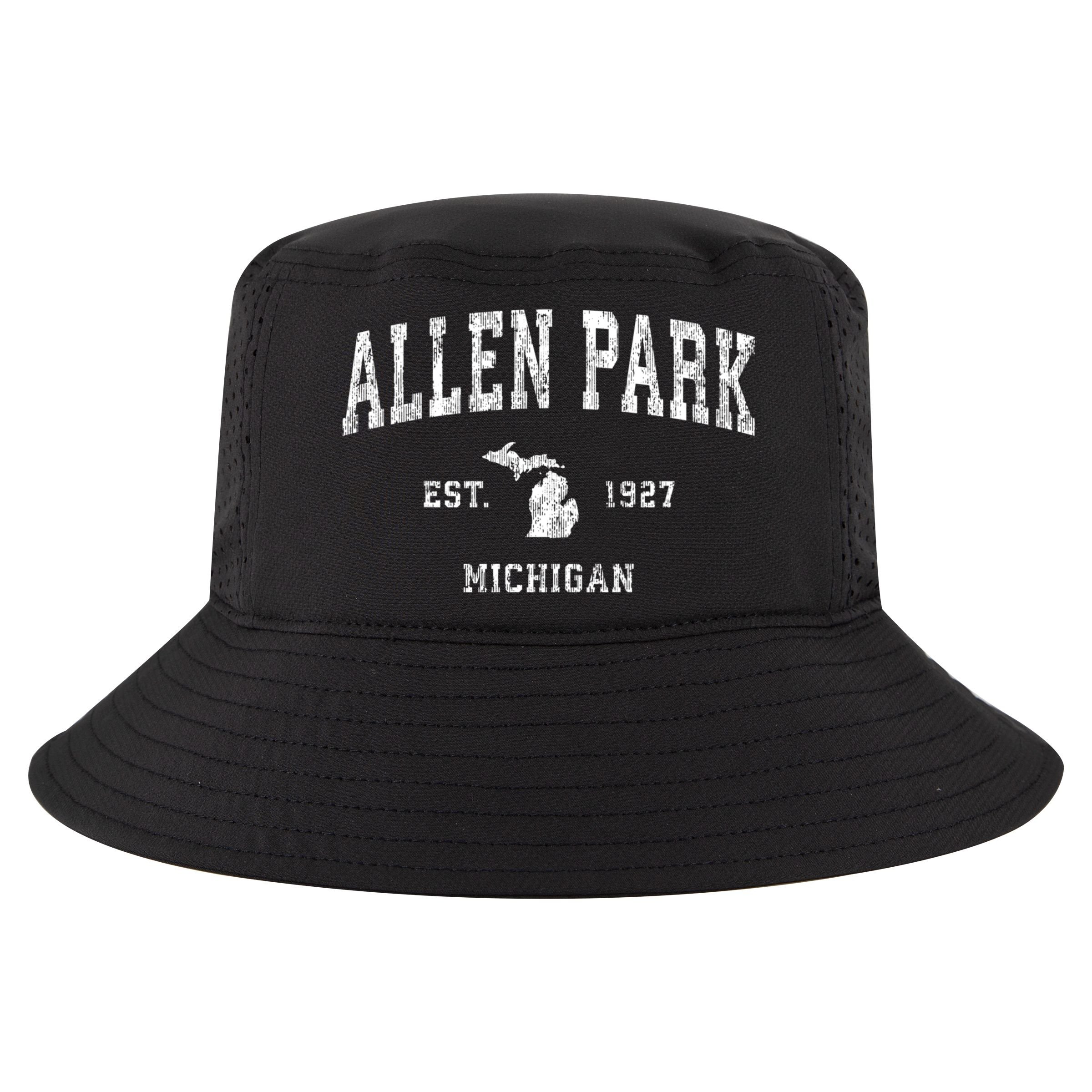Allen Park Michigan Mi Vintage Sports Cool Comfort Performance Bucket Hat