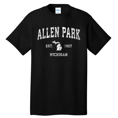 Allen Park Michigan Mi Vintage Sports Tall T-Shirt