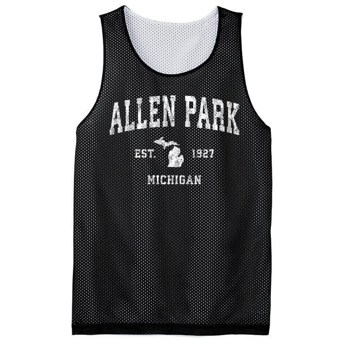 Allen Park Michigan Mi Vintage Sports Mesh Reversible Basketball Jersey Tank