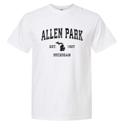 Allen Park Michigan Mi Vintage Sports Garment-Dyed Heavyweight T-Shirt