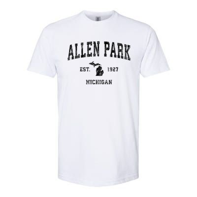 Allen Park Michigan Mi Vintage Sports Softstyle CVC T-Shirt