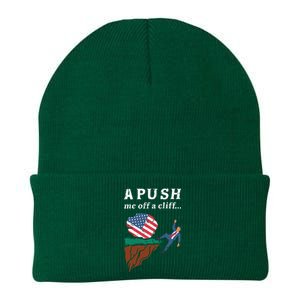 A Push Me Off A Cliff 2024 Funny Ap Exam Knit Cap Winter Beanie