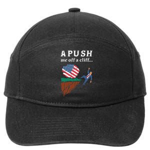 A Push Me Off A Cliff 2024 Funny Ap Exam 7-Panel Snapback Hat