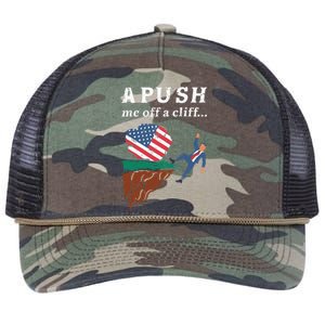 A Push Me Off A Cliff 2024 Funny Ap Exam Retro Rope Trucker Hat Cap