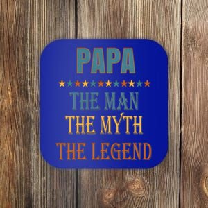 Affordable Papa Myth Legend Funny Gift For Grandparents Cute Gift Coaster