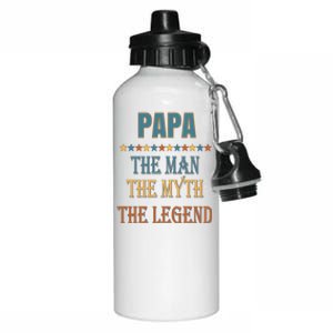 Affordable Papa Myth Legend Funny Gift For Grandparents Cute Gift Aluminum Water Bottle