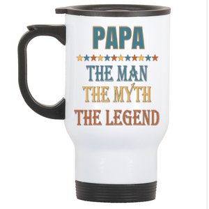 Affordable Papa Myth Legend Funny Gift For Grandparents Cute Gift Stainless Steel Travel Mug