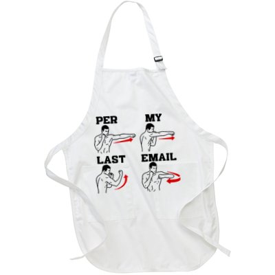 As Per My Last Email Coworker Humor Funny Costumed Full-Length Apron With Pockets