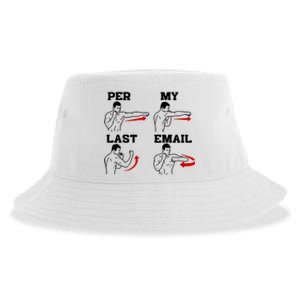 As Per My Last Email Coworker Humor Funny Costumed Sustainable Bucket Hat