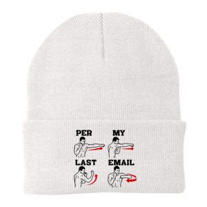 As Per My Last Email Coworker Humor Funny Costumed Knit Cap Winter Beanie