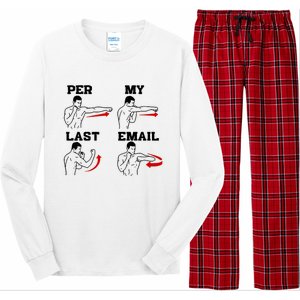 As Per My Last Email Coworker Humor Funny Costumed Long Sleeve Pajama Set