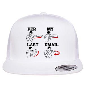 As Per My Last Email Coworker Humor Funny Costumed Flat Bill Trucker Hat