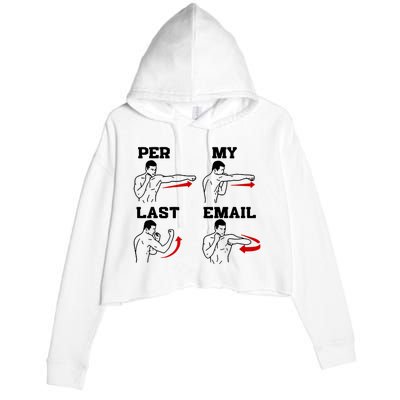 As Per My Last Email Coworker Humor Funny Costumed Crop Fleece Hoodie