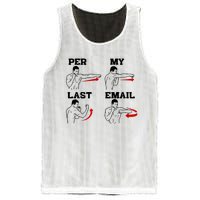 As Per My Last Email Coworker Humor Funny Costumed Mesh Reversible Basketball Jersey Tank