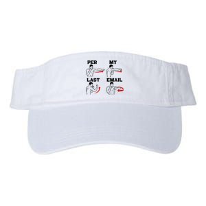 As Per My Last Email Coworker Humor Funny Costumed Valucap Bio-Washed Visor