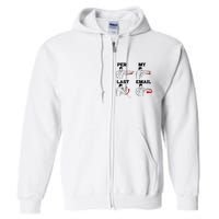 As Per My Last Email Coworker Humor Funny Costumed Full Zip Hoodie