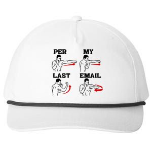 As Per My Last Email Coworker Humor Funny Costumed Snapback Five-Panel Rope Hat