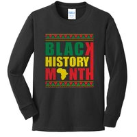 African Pride Melanin For Black History Month Gift Kids Long Sleeve Shirt