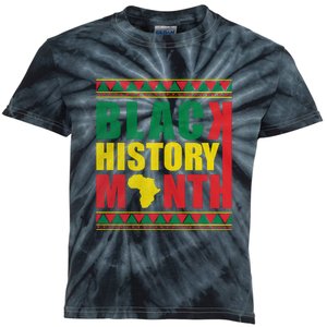 African Pride Melanin For Black History Month Gift Kids Tie-Dye T-Shirt