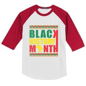 African Pride Melanin For Black History Month Gift Kids Colorblock Raglan Jersey