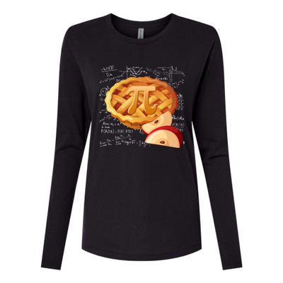 Apple Pie Math Gift Pi Day Funny Halloween Thanksgiving Gift Womens Cotton Relaxed Long Sleeve T-Shirt