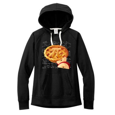 Apple Pie Math Gift Pi Day Funny Halloween Thanksgiving Gift Women's Fleece Hoodie