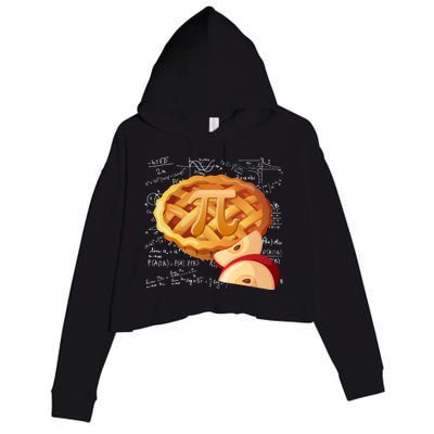 Apple Pie Math Gift Pi Day Funny Halloween Thanksgiving Gift Crop Fleece Hoodie