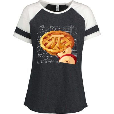 Apple Pie Math Gift Pi Day Funny Halloween Thanksgiving Gift Enza Ladies Jersey Colorblock Tee