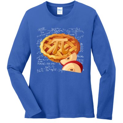 Apple Pie Math Gift Pi Day Funny Halloween Thanksgiving Gift Ladies Long Sleeve Shirt