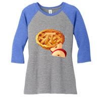 Apple Pie Math Gift Pi Day Funny Halloween Thanksgiving Gift Women's Tri-Blend 3/4-Sleeve Raglan Shirt