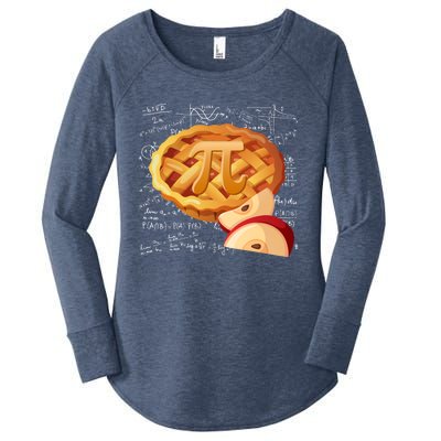 Apple Pie Math Gift Pi Day Funny Halloween Thanksgiving Gift Women's Perfect Tri Tunic Long Sleeve Shirt