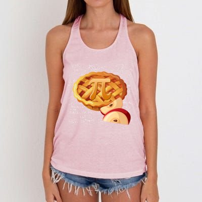 Apple Pie Math Gift Pi Day Funny Halloween Thanksgiving Gift Women's Knotted Racerback Tank