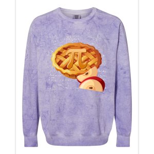 Apple Pie Math Gift Pi Day Funny Halloween Thanksgiving Gift Colorblast Crewneck Sweatshirt