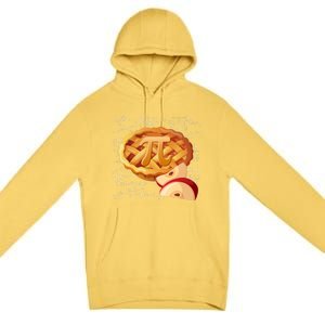 Apple Pie Math Gift Pi Day Funny Halloween Thanksgiving Gift Premium Pullover Hoodie