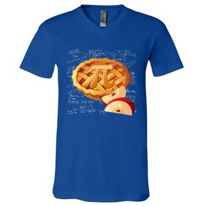 Apple Pie Math Gift Pi Day Funny Halloween Thanksgiving Gift V-Neck T-Shirt