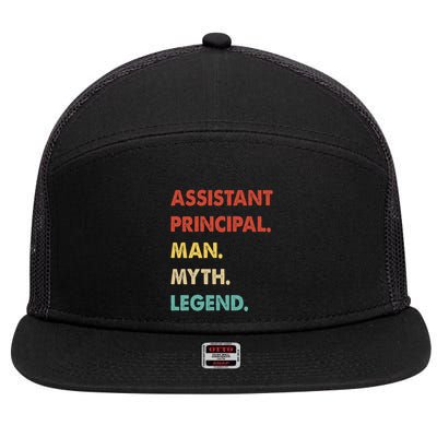 Assistant Principal Man Myth Legend 7 Panel Mesh Trucker Snapback Hat