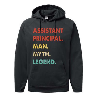 Assistant Principal Man Myth Legend Performance Fleece Hoodie