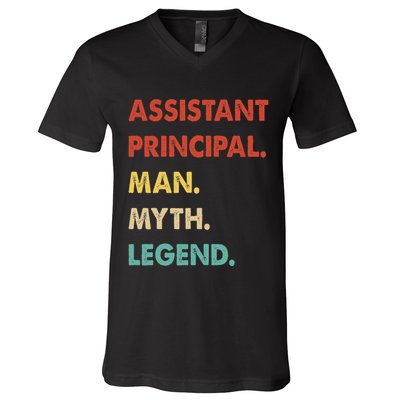 Assistant Principal Man Myth Legend V-Neck T-Shirt