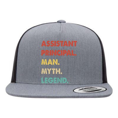 Assistant Principal Man Myth Legend Flat Bill Trucker Hat