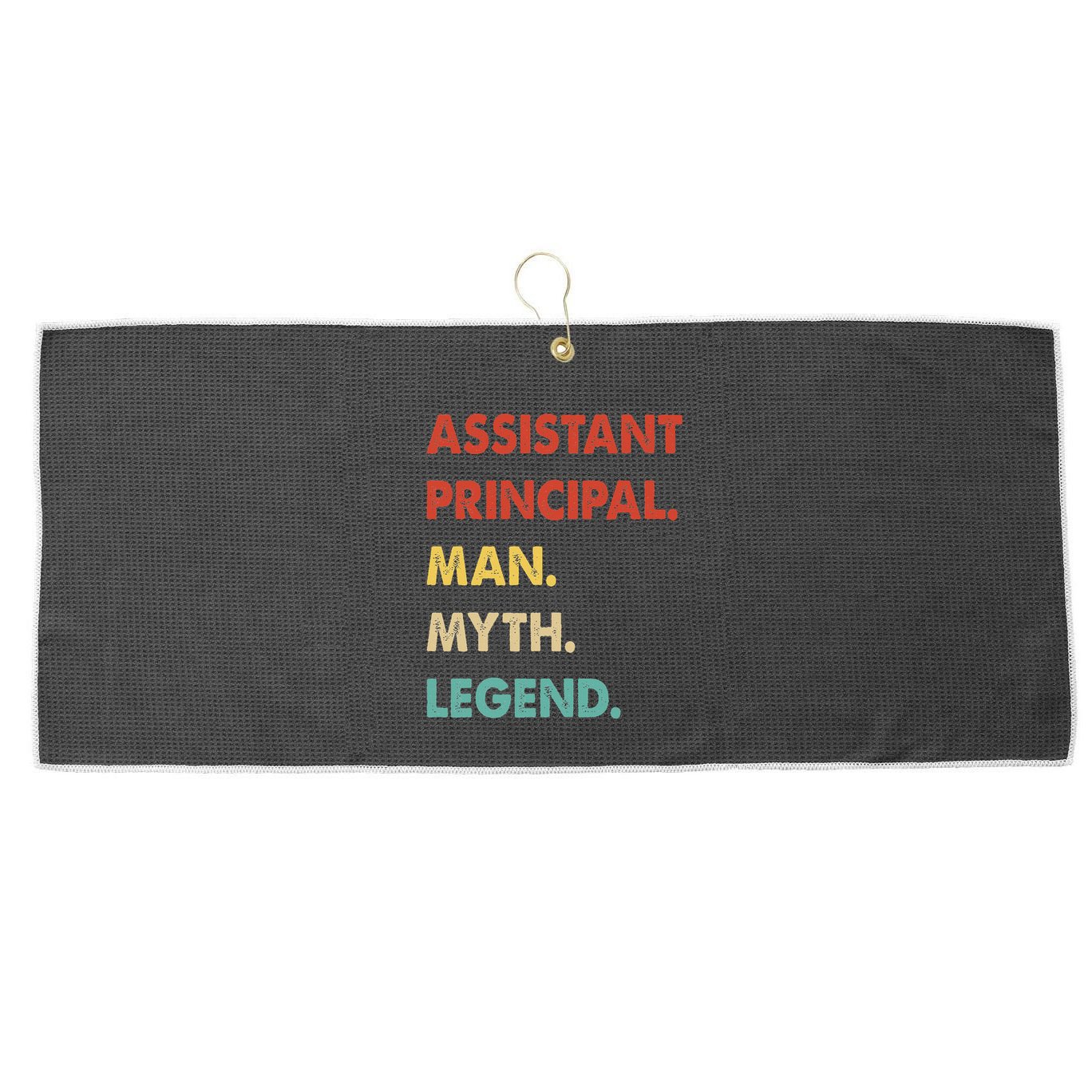 Assistant Principal Man Myth Legend Large Microfiber Waffle Golf Towel