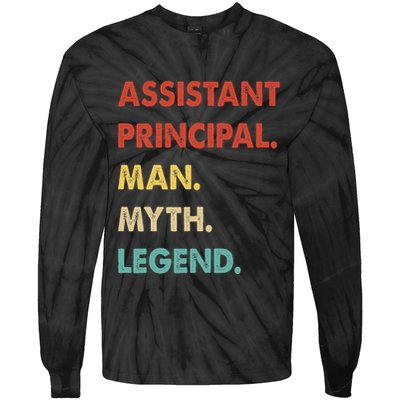 Assistant Principal Man Myth Legend Tie-Dye Long Sleeve Shirt