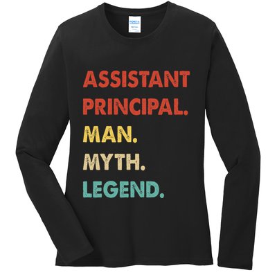 Assistant Principal Man Myth Legend Ladies Long Sleeve Shirt