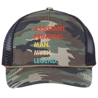 Assistant Principal Man Myth Legend Retro Rope Trucker Hat Cap