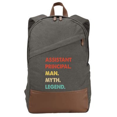 Assistant Principal Man Myth Legend Cotton Canvas Backpack