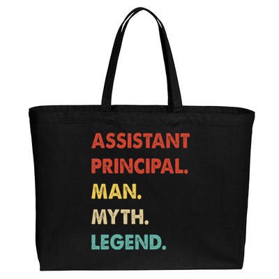 Assistant Principal Man Myth Legend Cotton Canvas Jumbo Tote